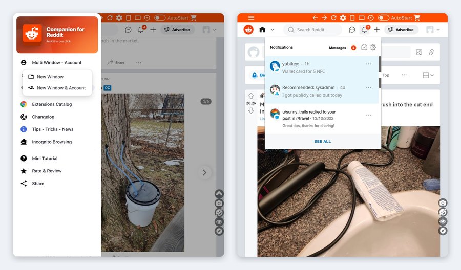 Companion for Reddit: Multi Window - Account