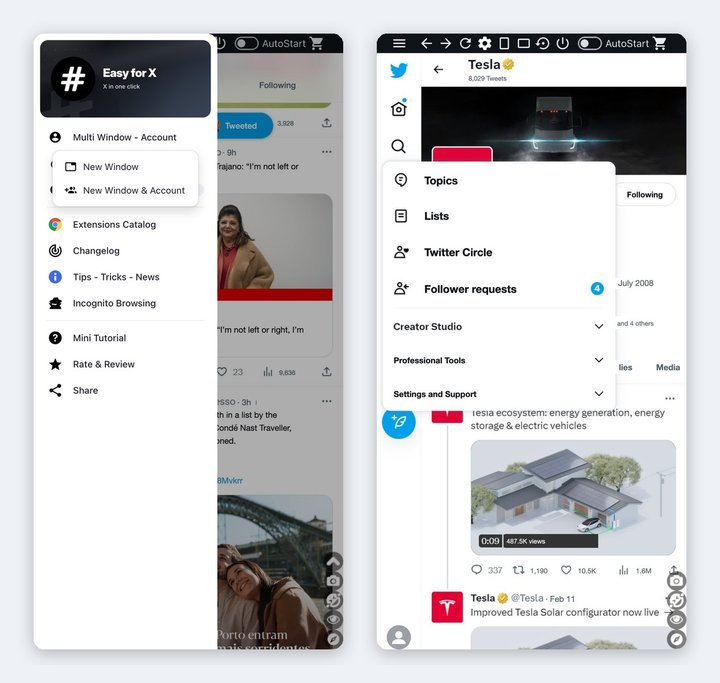 Easy for X - Twitter: Multi Window - Account