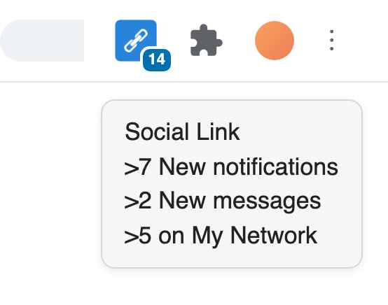 Social Link for LinkedIn: Real-time non-intrusive notifications in the App icon