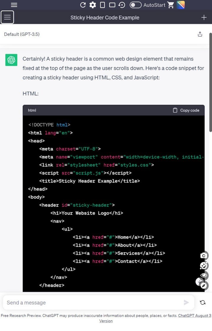 Multi AI Sidebar: OpenAI ChatGPT