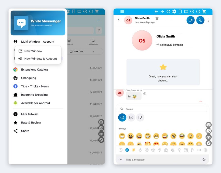 White Messenger for Teams: Multi Window - Account