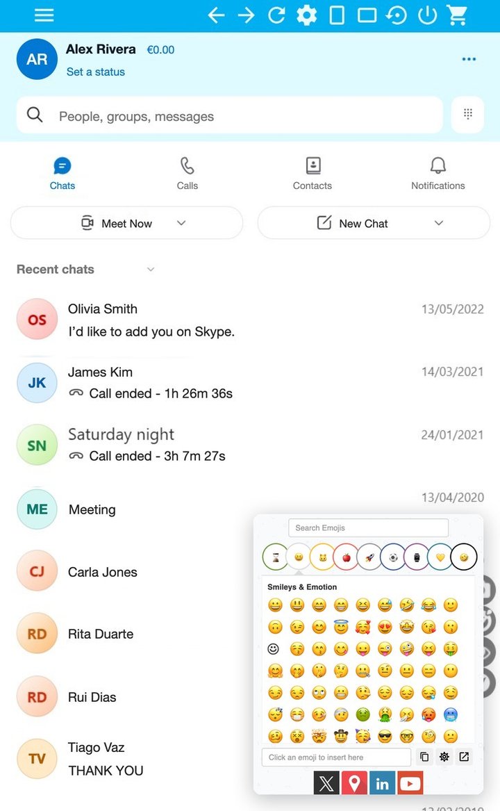 White Messenger for Teams: Emoji Keyboard