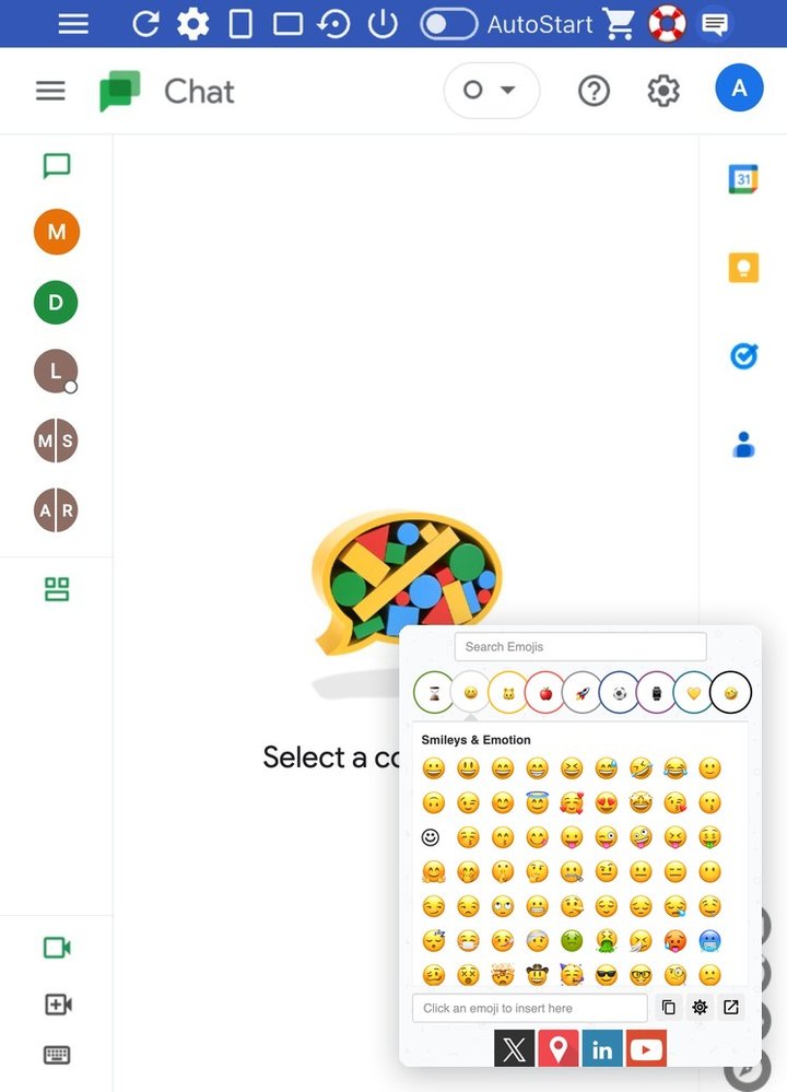 Web for Google Messages: Emoji Keyboard